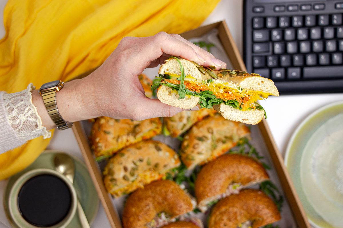 VEGETARIAN BAGEL DUO